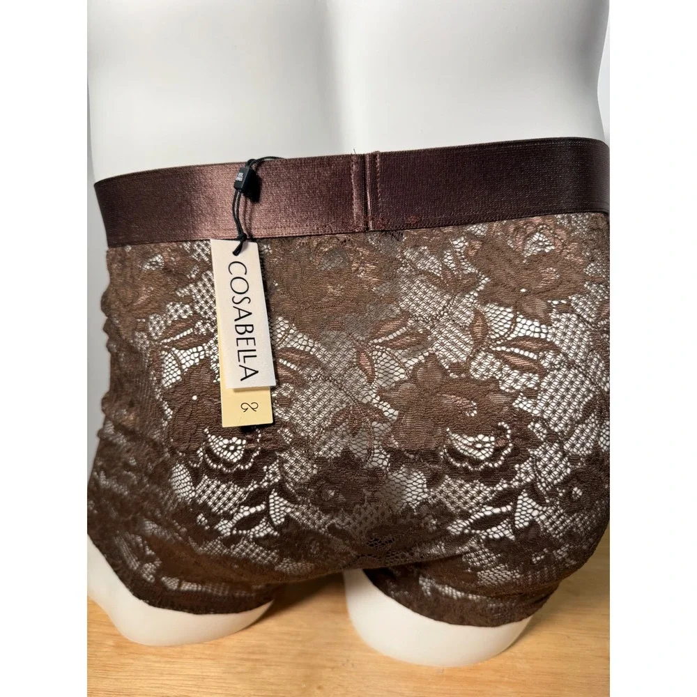 Cosabella Never Say Never Sheer‎ Lace Luxury Trunk Boxer Size M